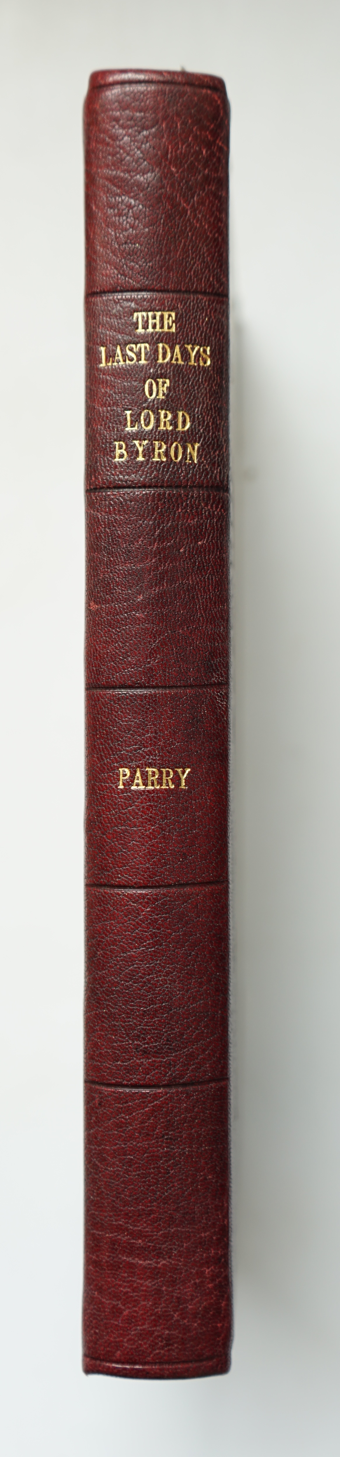 Gamba, Pietro - A Narrative of Lord Byron’s Last Journey to Greece, 1st edition, half title, 2 folding facsimiles of letters, 8vo, rebound half calf with marbled boards, 1825, bound with Panam, P.A.A - Memoirs of a Young